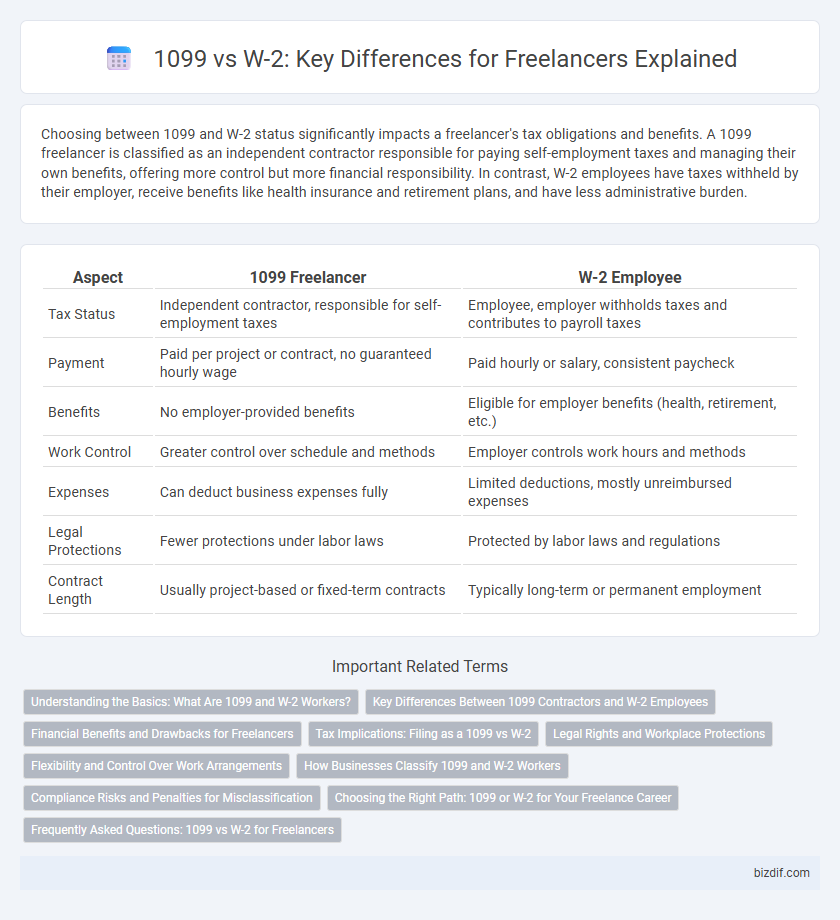 1099 vs W-2: Key Differences for Freelancers Explained