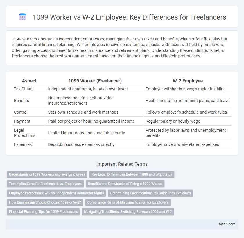 1099 Worker vs W-2 Employee: Key Differences for Freelancers