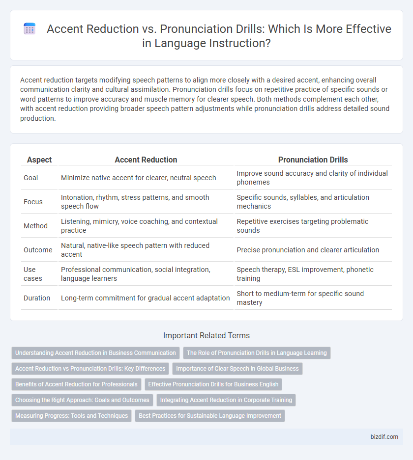 Accent Reduction vs. Pronunciation Drills: Which Is More Effective in Language Instruction?