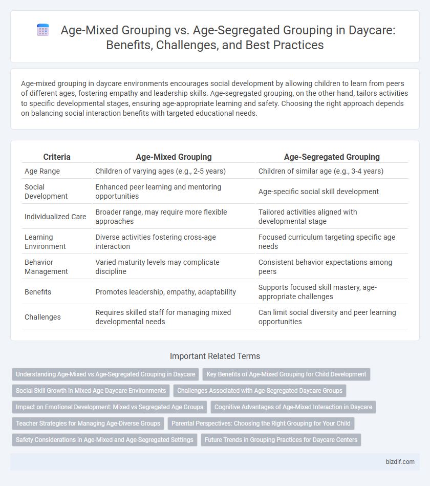 Age-Mixed Grouping vs. Age-Segregated Grouping in Daycare: Benefits, Challenges, and Best Practices