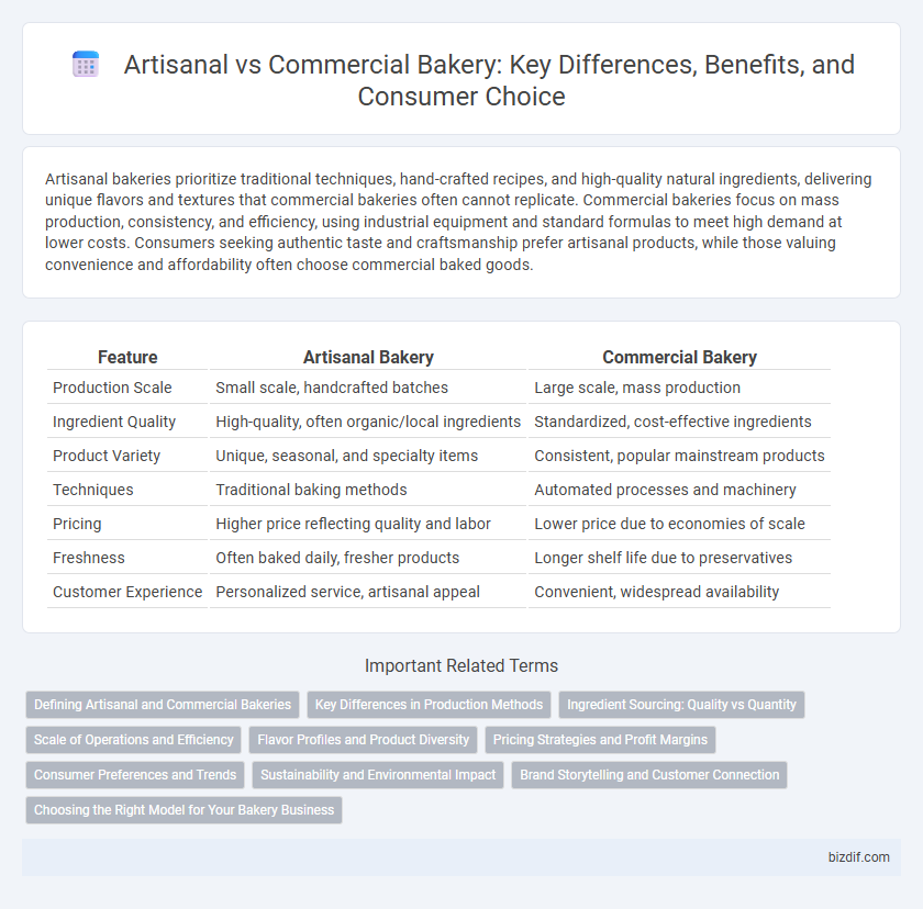 Artisanal vs Commercial Bakery: Key Differences, Benefits, and Consumer Choice