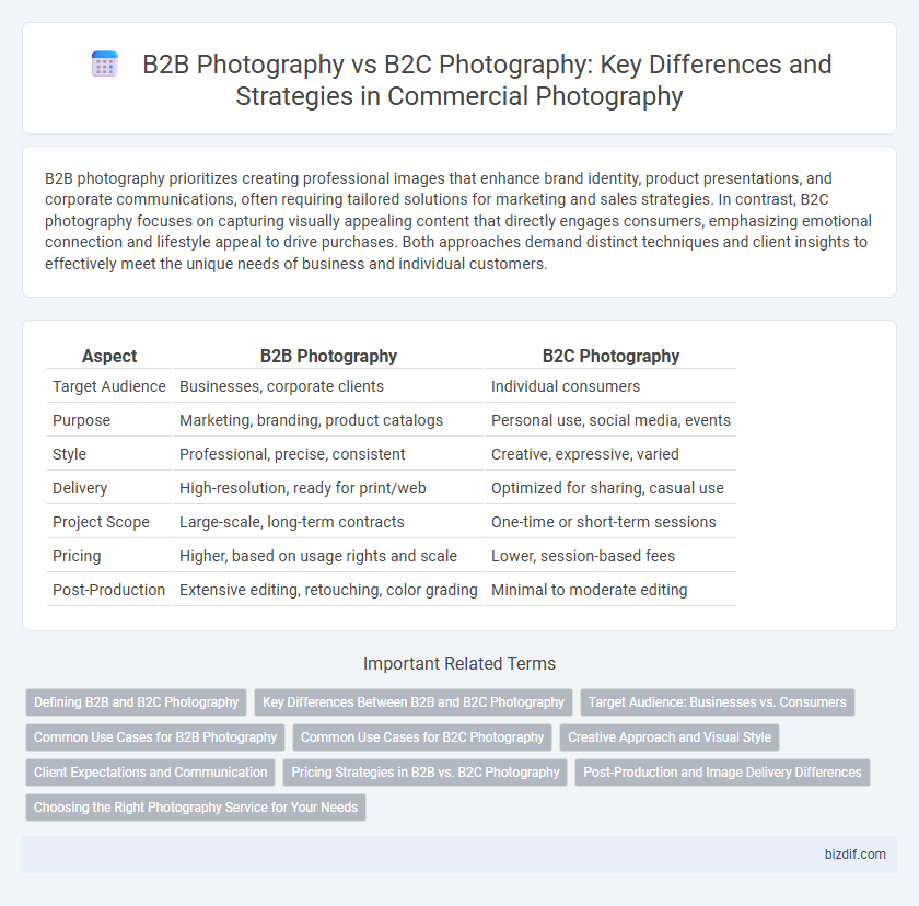 B2B Photography vs B2C Photography: Key Differences and Strategies in Commercial Photography