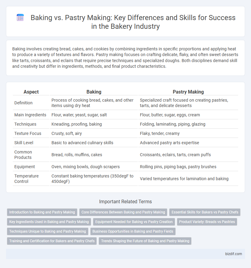 Baking vs. Pastry Making: Key Differences and Skills for Success in the Bakery Industry
