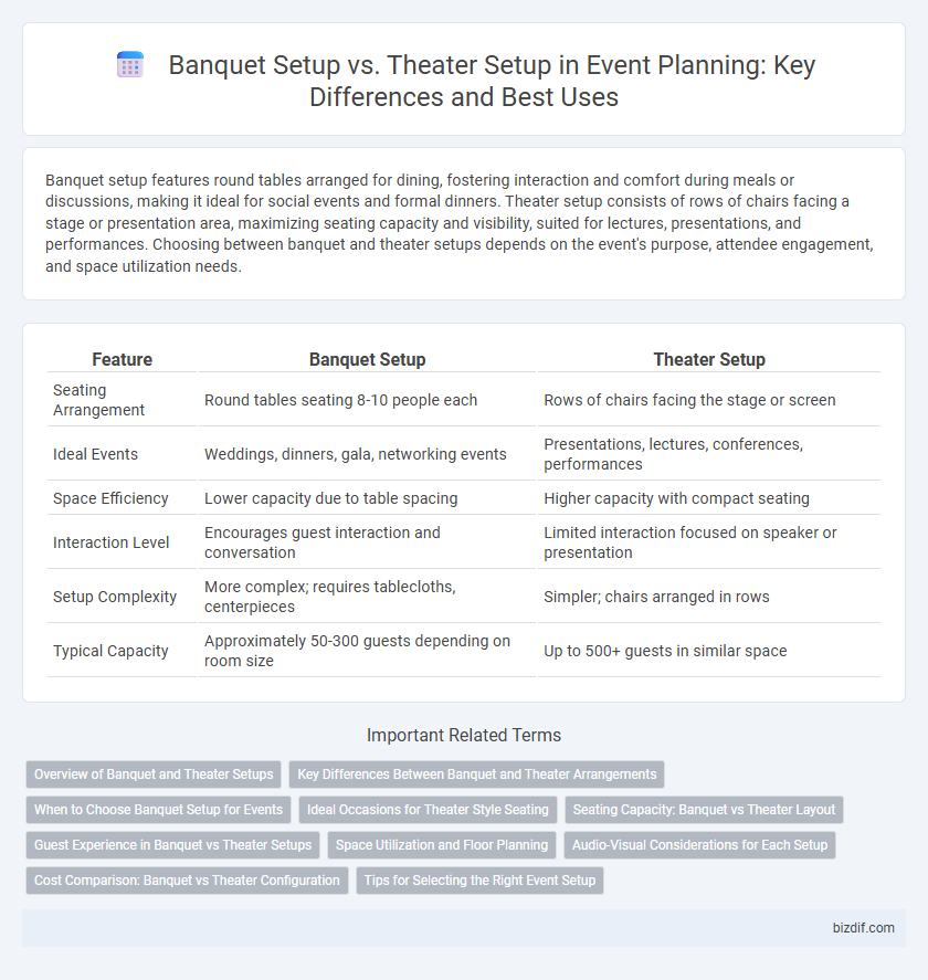 Banquet Setup vs. Theater Setup in Event Planning: Key Differences and Best Uses