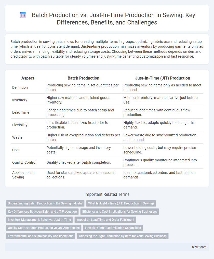 Batch Production vs. Just-In-Time Production in Sewing: Key Differences, Benefits, and Challenges