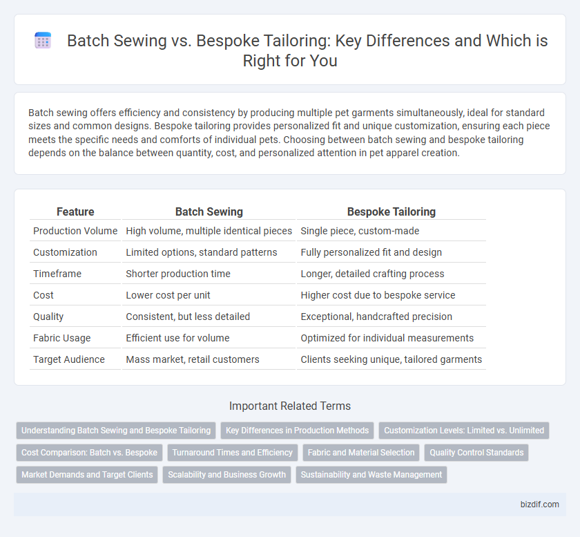 Batch Sewing vs. Bespoke Tailoring: Key Differences and Which is Right for You