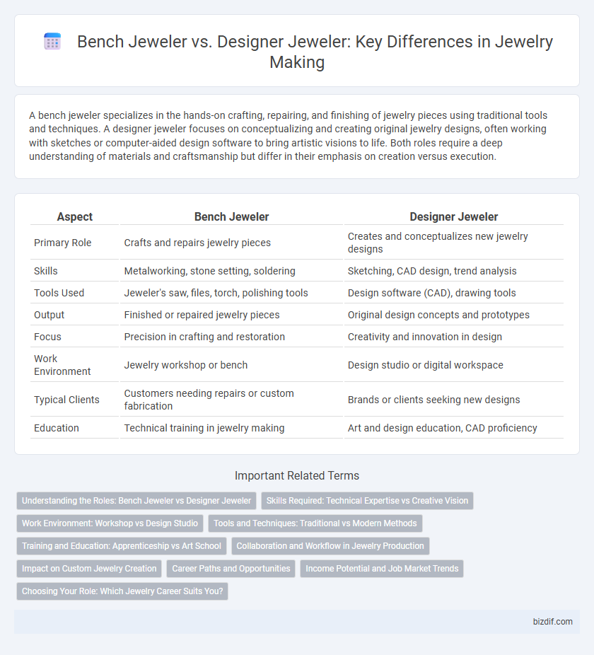 Bench Jeweler vs. Designer Jeweler: Key Differences in Jewelry Making