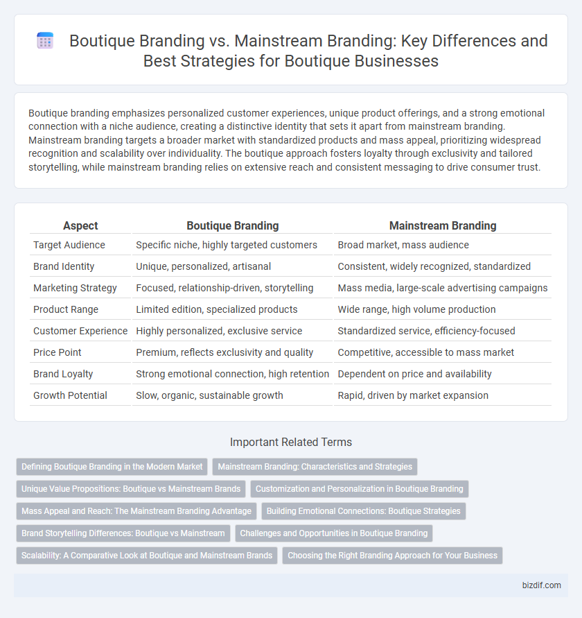 Boutique Branding vs. Mainstream Branding: Key Differences and Best Strategies for Boutique Businesses