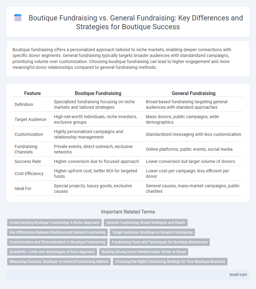 Boutique Fundraising vs. General Fundraising: Key Differences and Strategies for Boutique Success