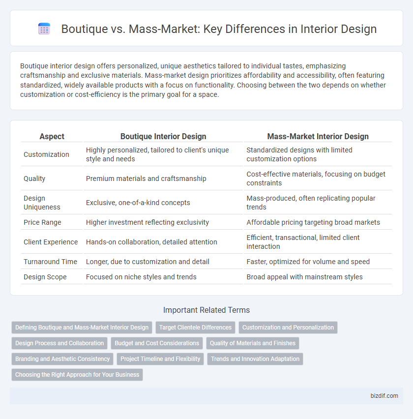 Boutique vs. Mass-Market: Key Differences in Interior Design
