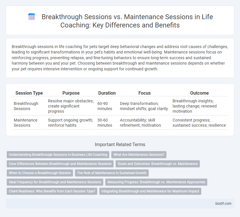 Breakthrough Sessions vs. Maintenance Sessions in Life Coaching: Key Differences and Benefits