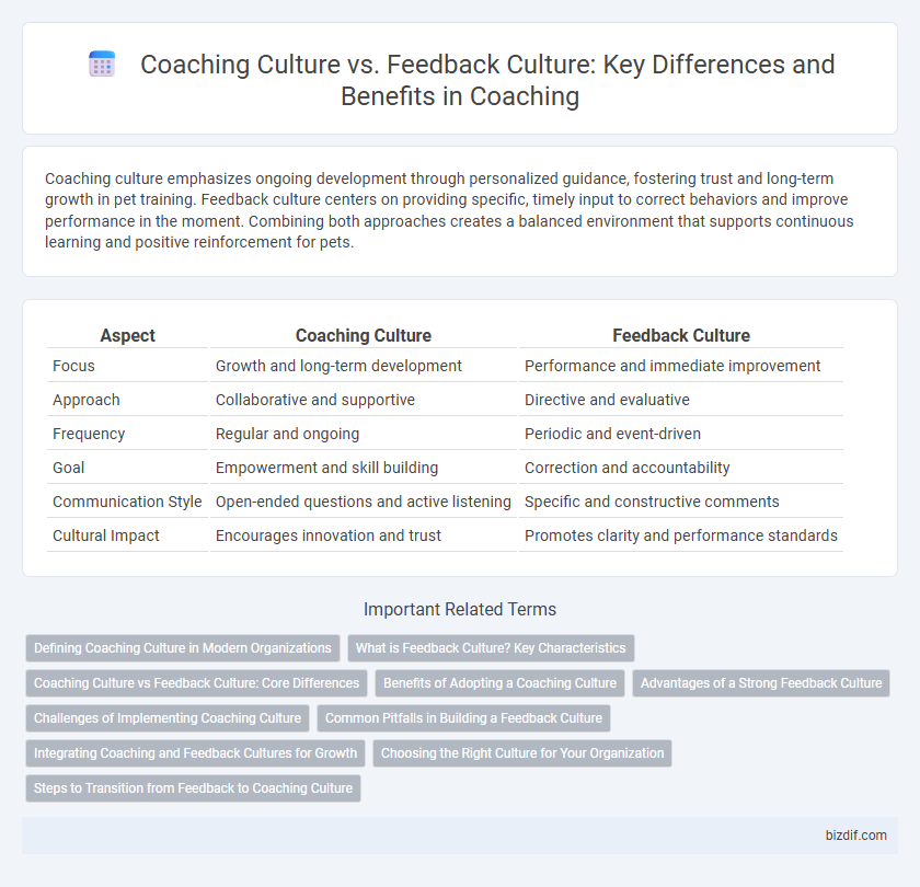 Coaching Culture vs. Feedback Culture: Key Differences and Benefits in Coaching