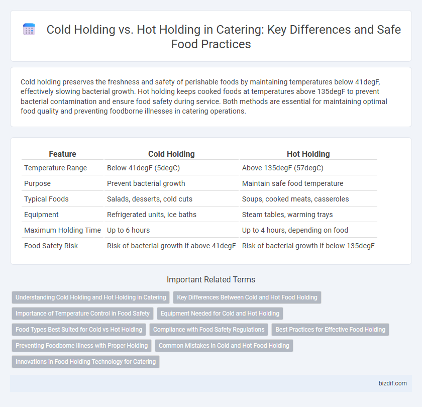 Cold Holding vs. Hot Holding in Catering: Key Differences and Safe Food Practices