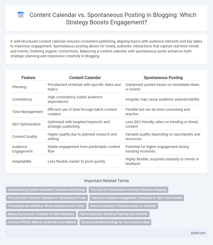 Content Calendar vs. Spontaneous Posting in Blogging: Which Strategy Boosts Engagement?
