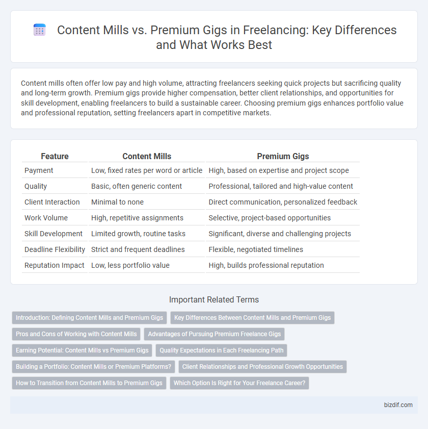 Content Mills vs. Premium Gigs in Freelancing: Key Differences and What Works Best
