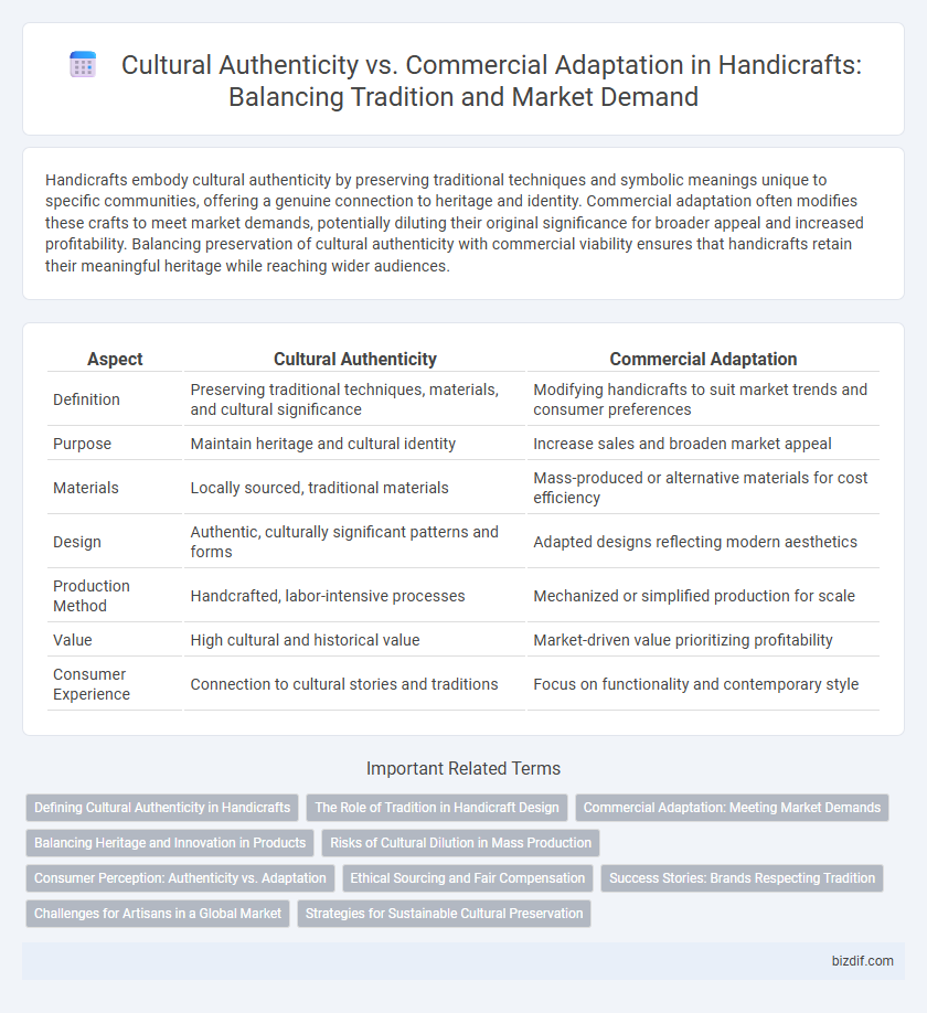 Cultural Authenticity vs. Commercial Adaptation in Handicrafts: Balancing Tradition and Market Demand