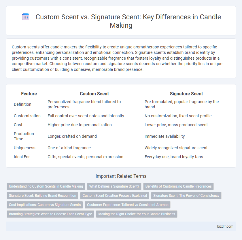 Custom Scent vs. Signature Scent: Key Differences in Candle Making