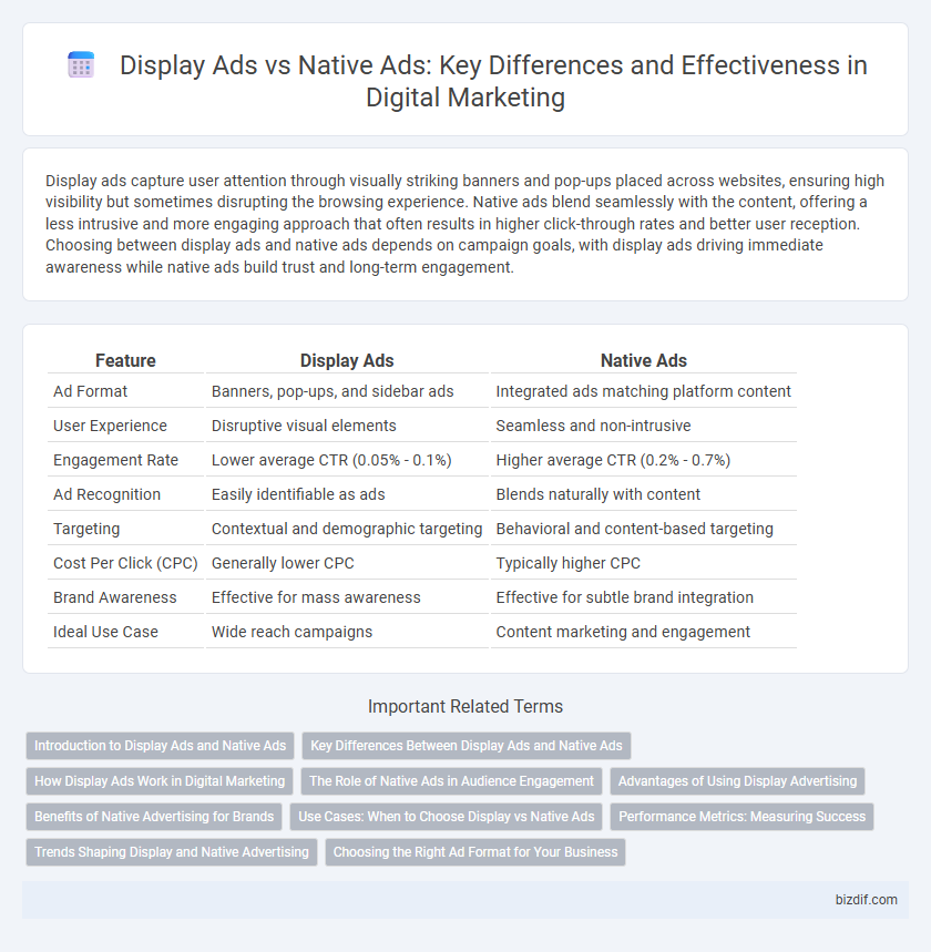 Display Ads vs Native Ads: Key Differences and Effectiveness in Digital Marketing