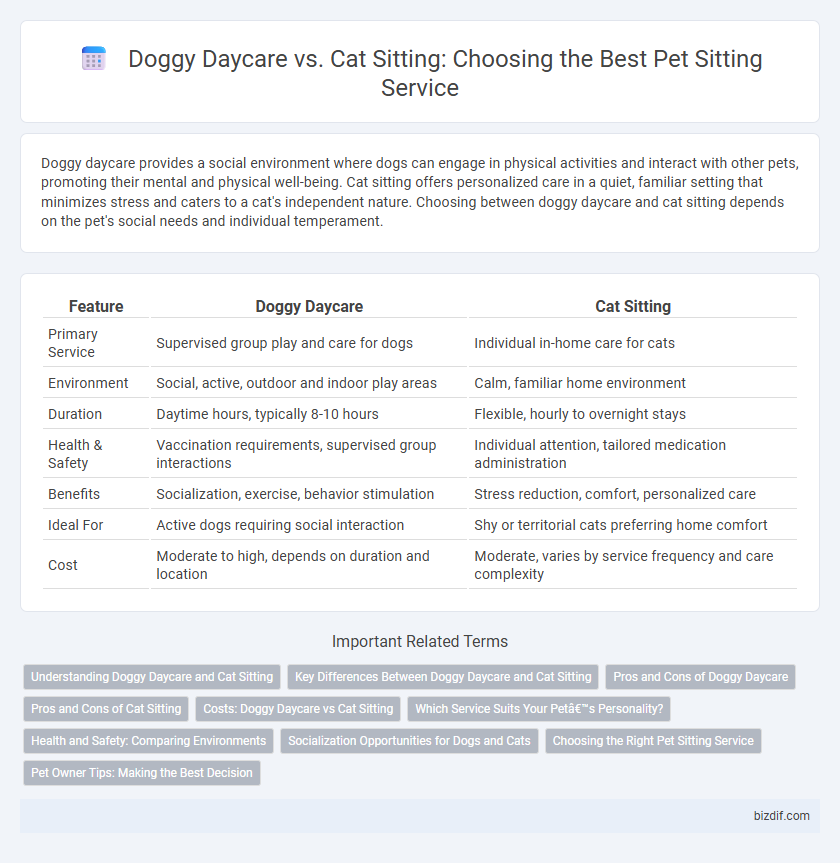 Doggy Daycare vs. Cat Sitting: Choosing the Best Pet Sitting Service