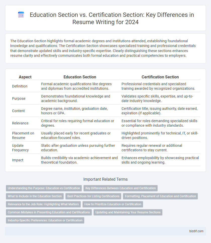 Education Section vs. Certification Section: Key Differences in Resume Writing for 2024