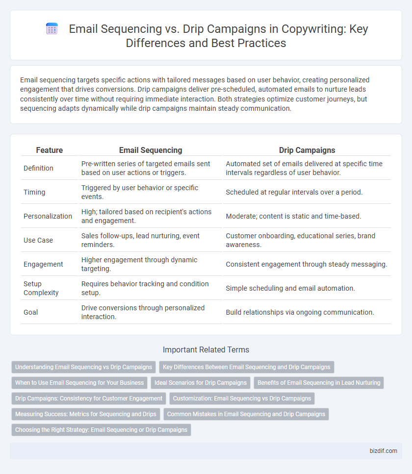 Email Sequencing vs. Drip Campaigns in Copywriting: Key Differences and Best Practices