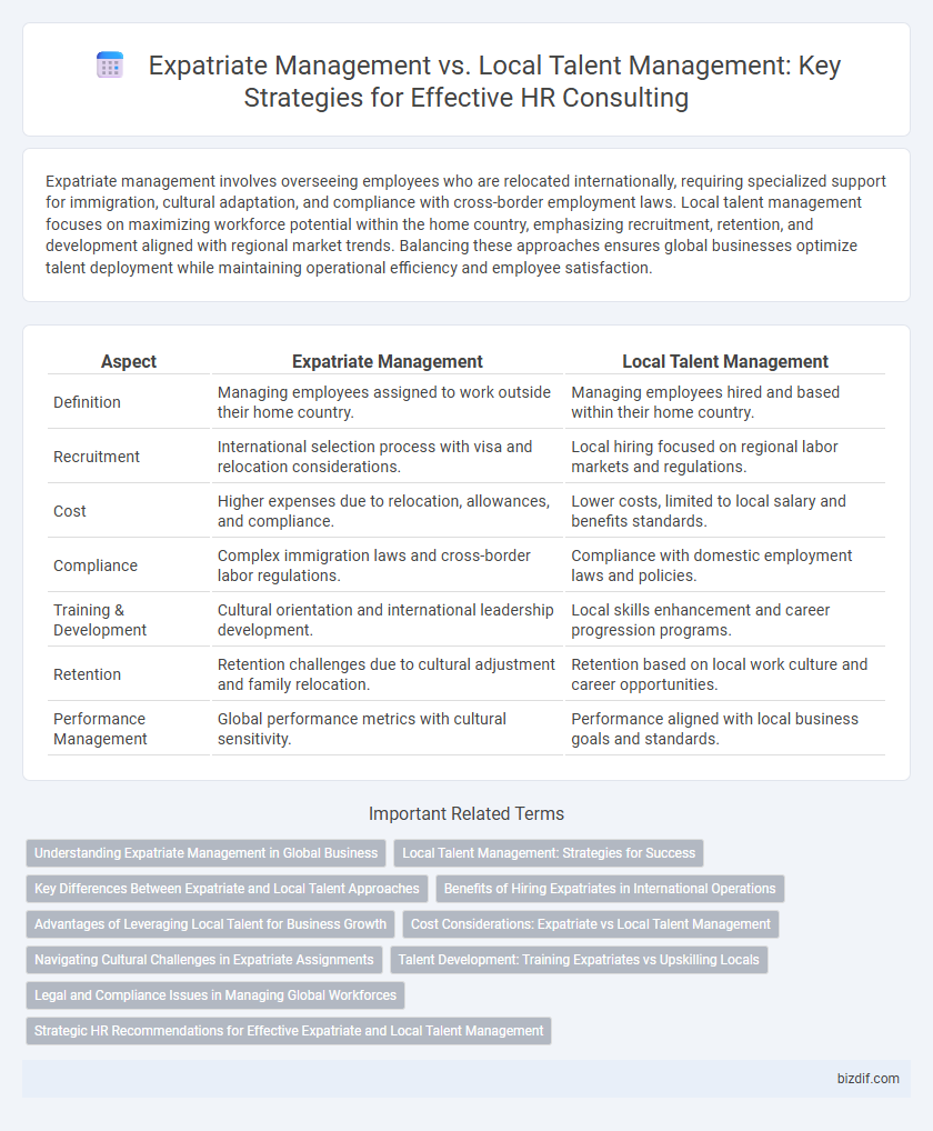 Expatriate Management vs. Local Talent Management: Key Strategies for Effective HR Consulting