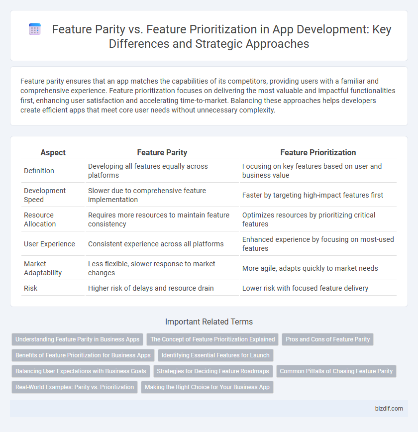 Feature Parity vs. Feature Prioritization in App Development: Key Differences and Strategic Approaches