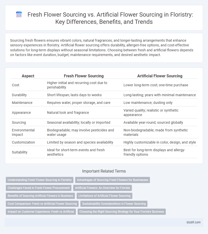 Fresh Flower Sourcing vs. Artificial Flower Sourcing in Floristry: Key Differences, Benefits, and Trends