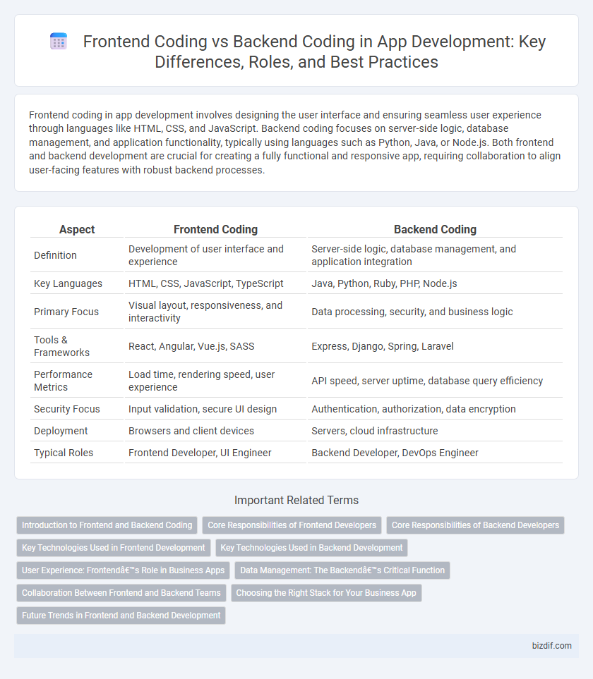 Frontend Coding vs Backend Coding in App Development: Key Differences, Roles, and Best Practices