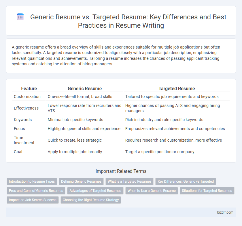 Generic Resume vs. Targeted Resume: Key Differences and Best Practices in Resume Writing