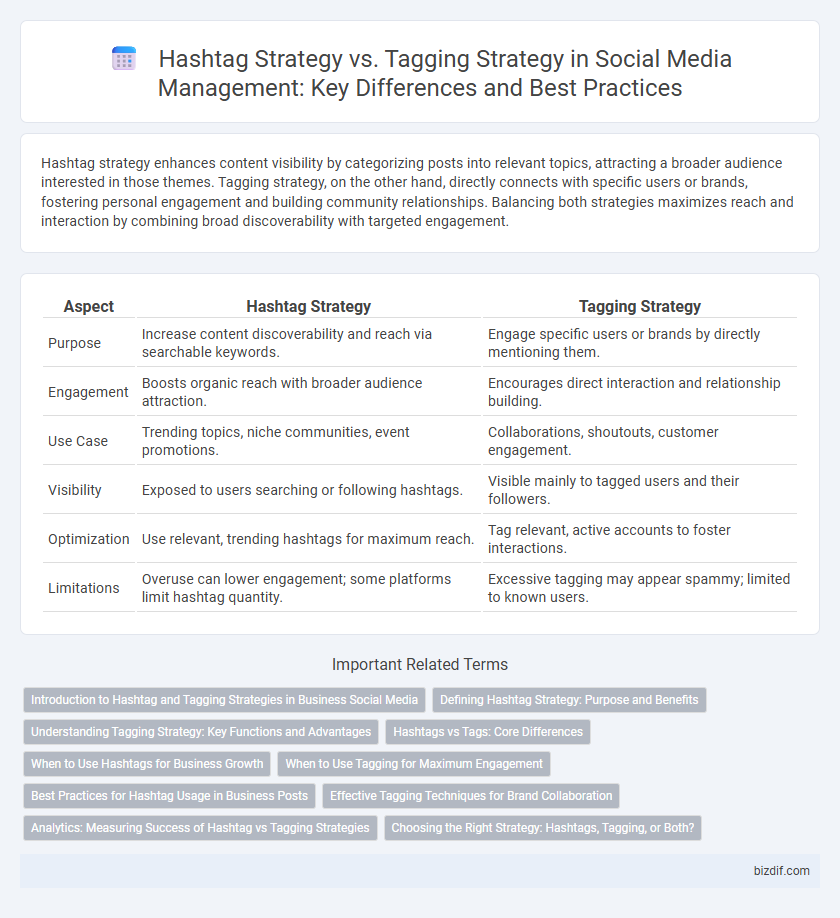 Hashtag Strategy vs. Tagging Strategy in Social Media Management: Key Differences and Best Practices