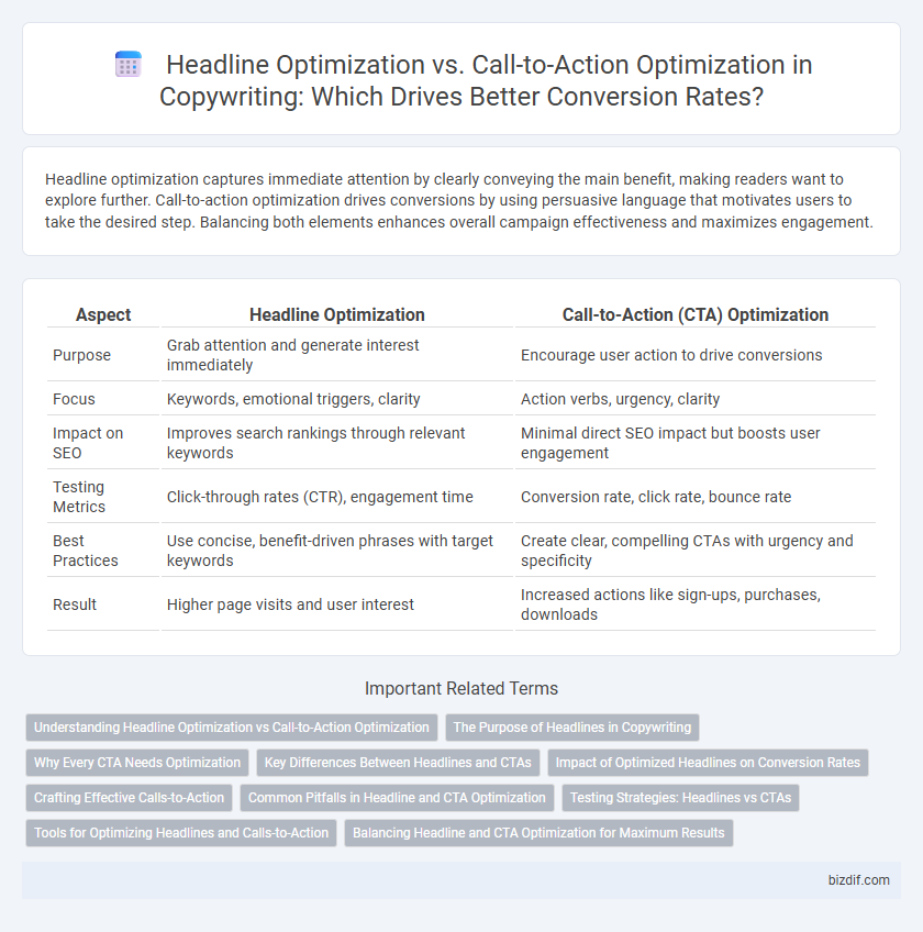 Headline Optimization vs. Call-to-Action Optimization in Copywriting: Which Drives Better Conversion Rates?