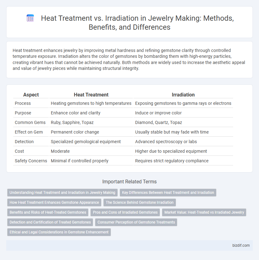 Heat Treatment vs. Irradiation in Jewelry Making: Methods, Benefits, and Differences