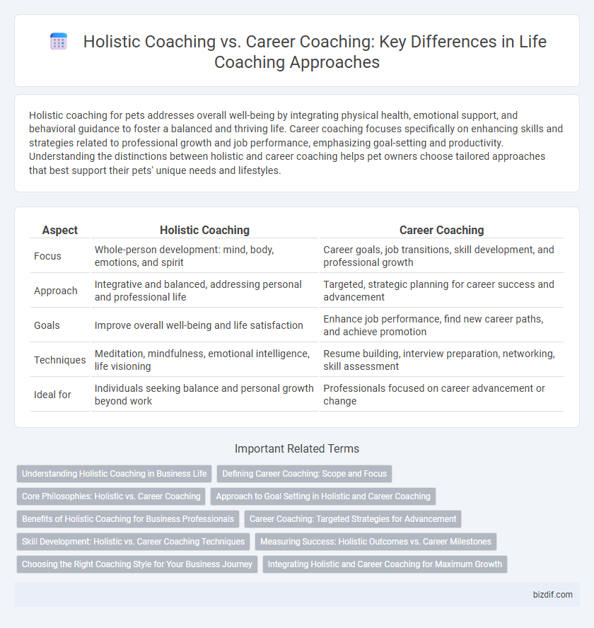 Holistic Coaching vs. Career Coaching: Key Differences in Life Coaching Approaches