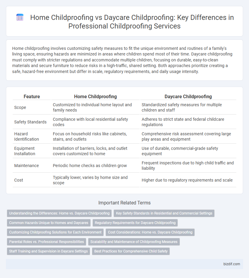 Home Childproofing vs Daycare Childproofing: Key Differences in Professional Childproofing Services