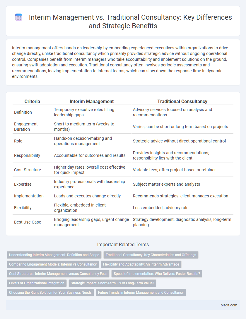 Interim Management vs. Traditional Consultancy: Key Differences and Strategic Benefits