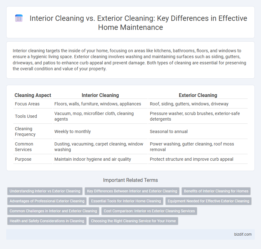Interior Cleaning vs. Exterior Cleaning: Key Differences in Effective Home Maintenance