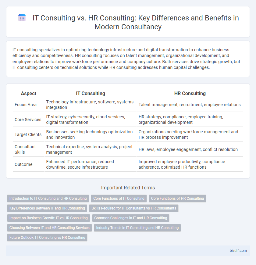 IT Consulting vs. HR Consulting: Key Differences and Benefits in Modern Consultancy