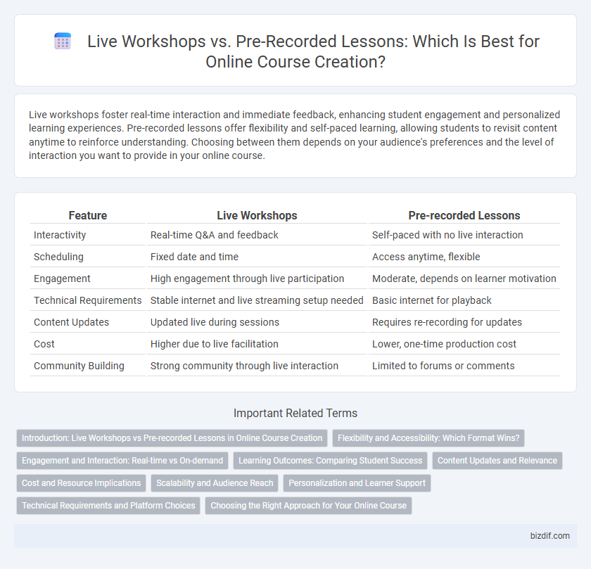Live Workshops vs. Pre-Recorded Lessons: Which Is Best for Online Course Creation?