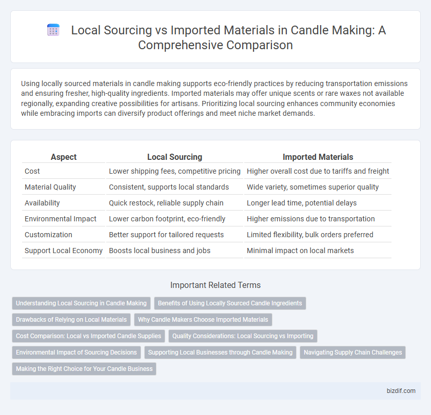 Local Sourcing vs Imported Materials in Candle Making: A Comprehensive Comparison
