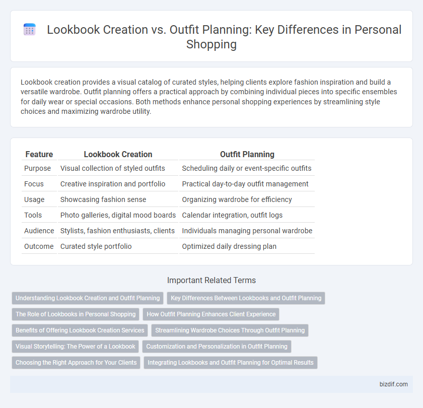 Lookbook Creation vs. Outfit Planning: Key Differences in Personal Shopping