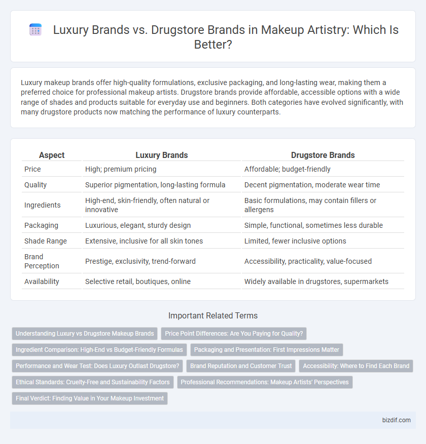 Luxury Brands vs. Drugstore Brands in Makeup Artistry: Which Is Better?