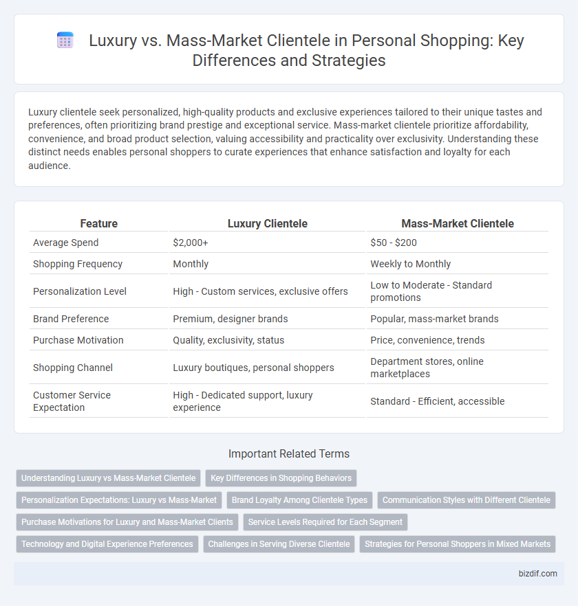 Luxury vs. Mass-Market Clientele in Personal Shopping: Key Differences and Strategies