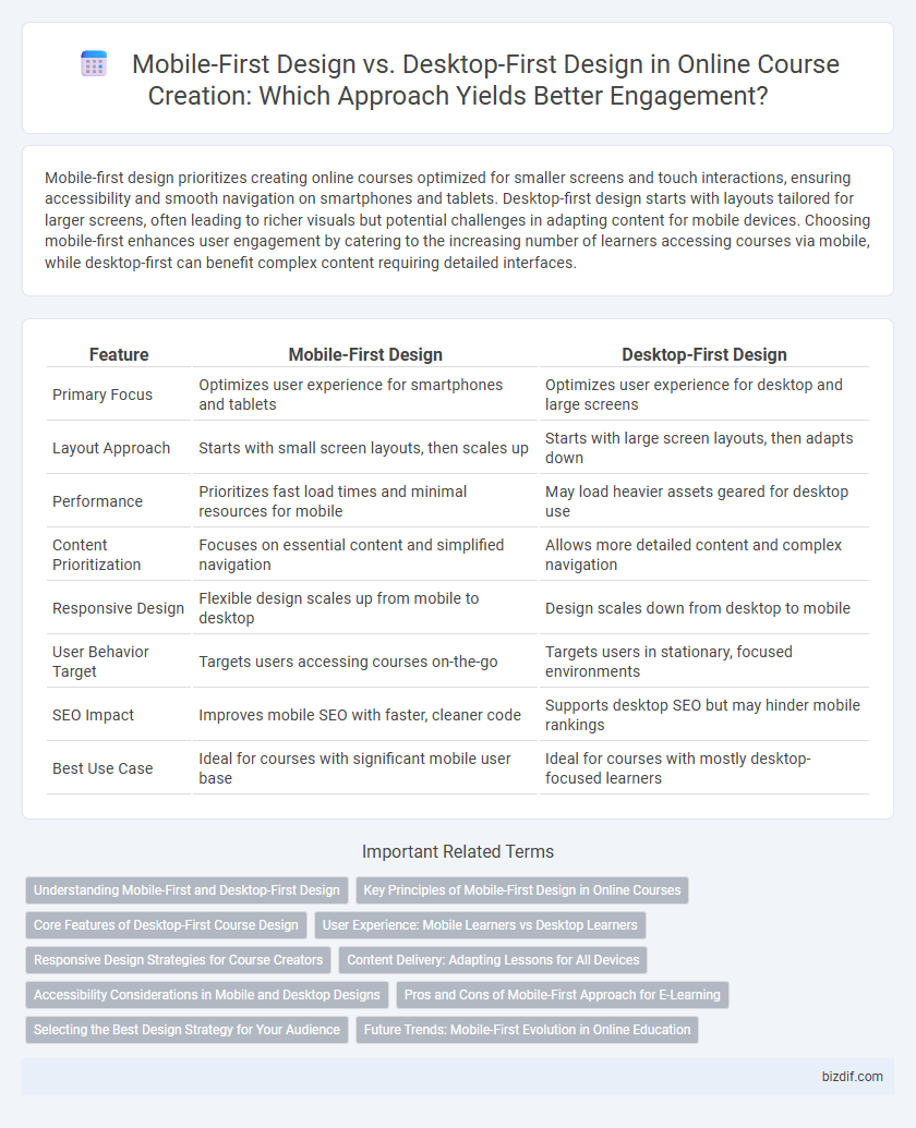 Mobile-First Design vs. Desktop-First Design in Online Course Creation: Which Approach Yields Better Engagement?