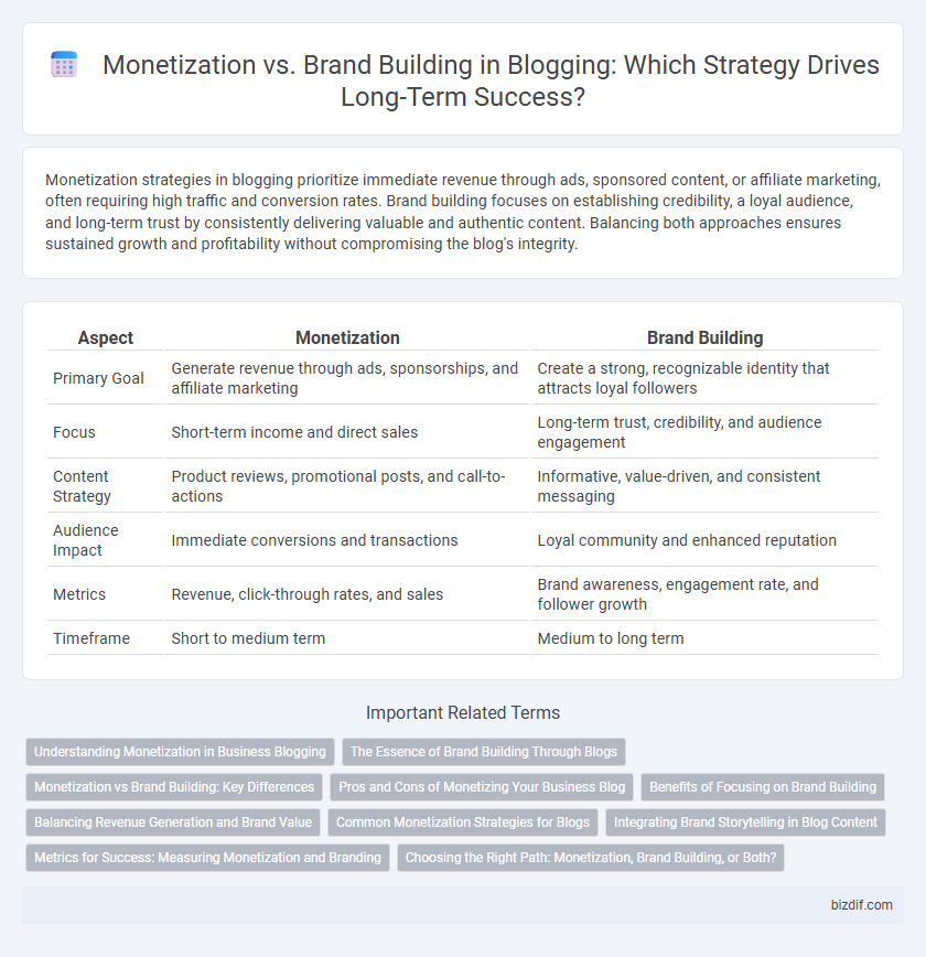 Monetization vs. Brand Building in Blogging: Which Strategy Drives Long-Term Success?