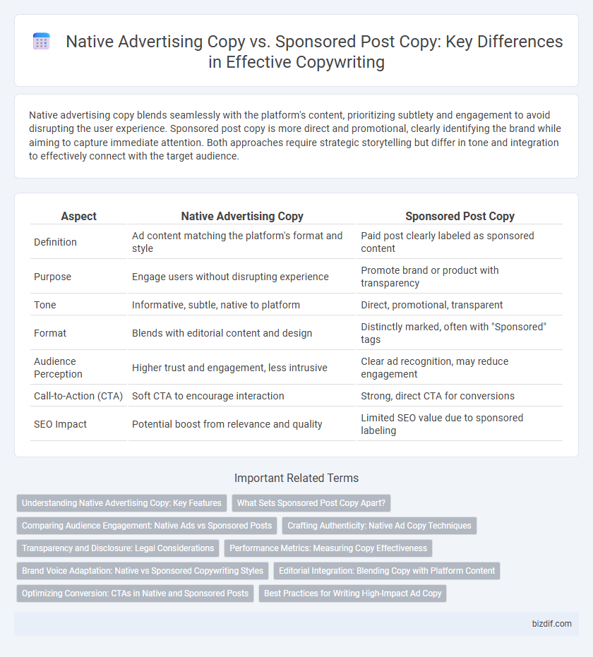 Native Advertising Copy vs. Sponsored Post Copy: Key Differences in Effective Copywriting