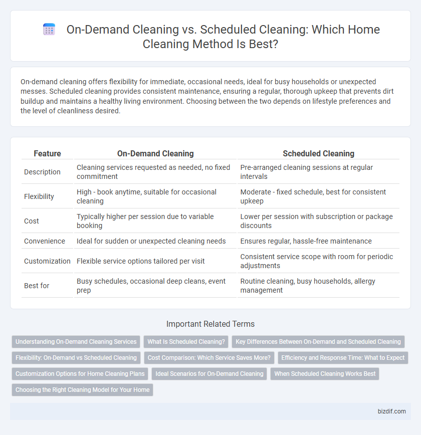 On-Demand Cleaning vs. Scheduled Cleaning: Which Home Cleaning Method Is Best?