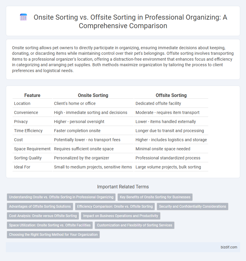Onsite Sorting vs. Offsite Sorting in Professional Organizing: A Comprehensive Comparison