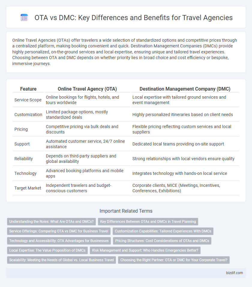 OTA vs DMC: Key Differences and Benefits for Travel Agencies