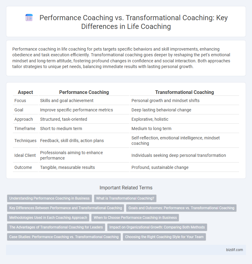 Performance Coaching vs. Transformational Coaching: Key Differences in Life Coaching